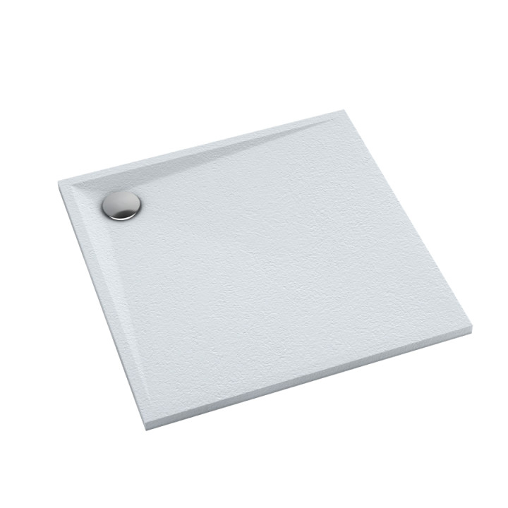 Schedline Brodzik kompozytowy Stabilsound Plus® Libra White Stone 90x90x3 cm, kwadratowy, Gwarancja 15 lat